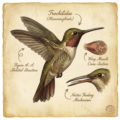 Vintage Hummingbird Botany
