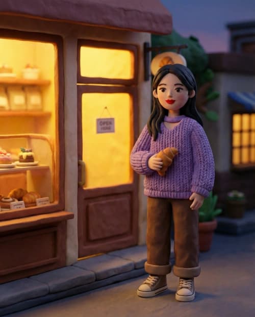 Cozy Claymation Croissant