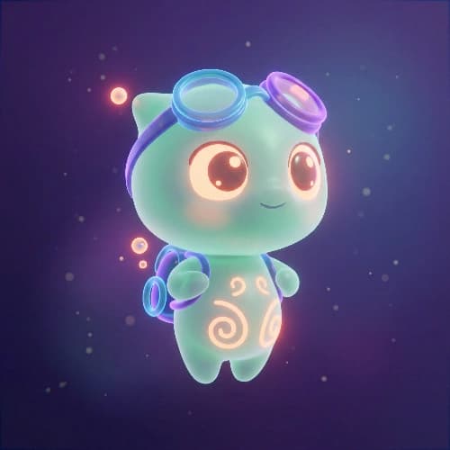 Whimsical 3D Cartoon Character
