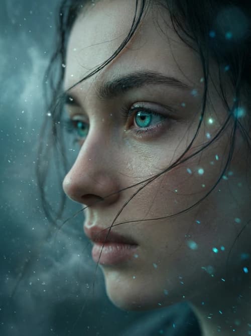 Ethereal Turquoise Portrait