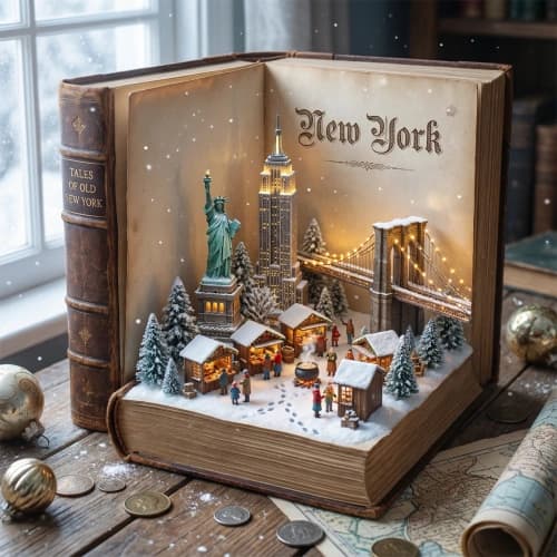 Magical NY Winter Book Scene