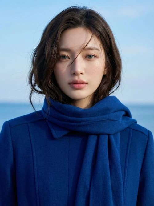 Calm Royal Blue Portrait