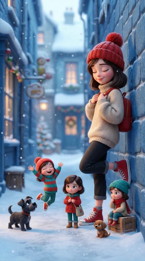 Whimsical Winter Alley Dream