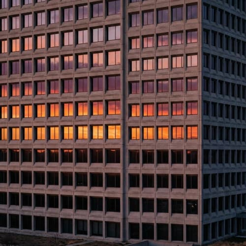 Isometric Brutalist Sunset