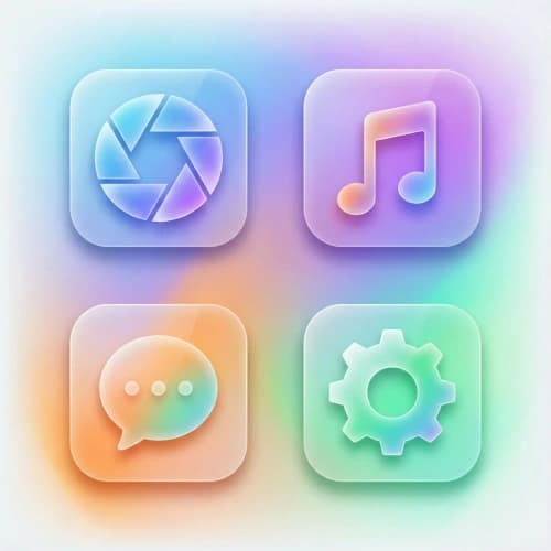 Glassmorphic App Icons